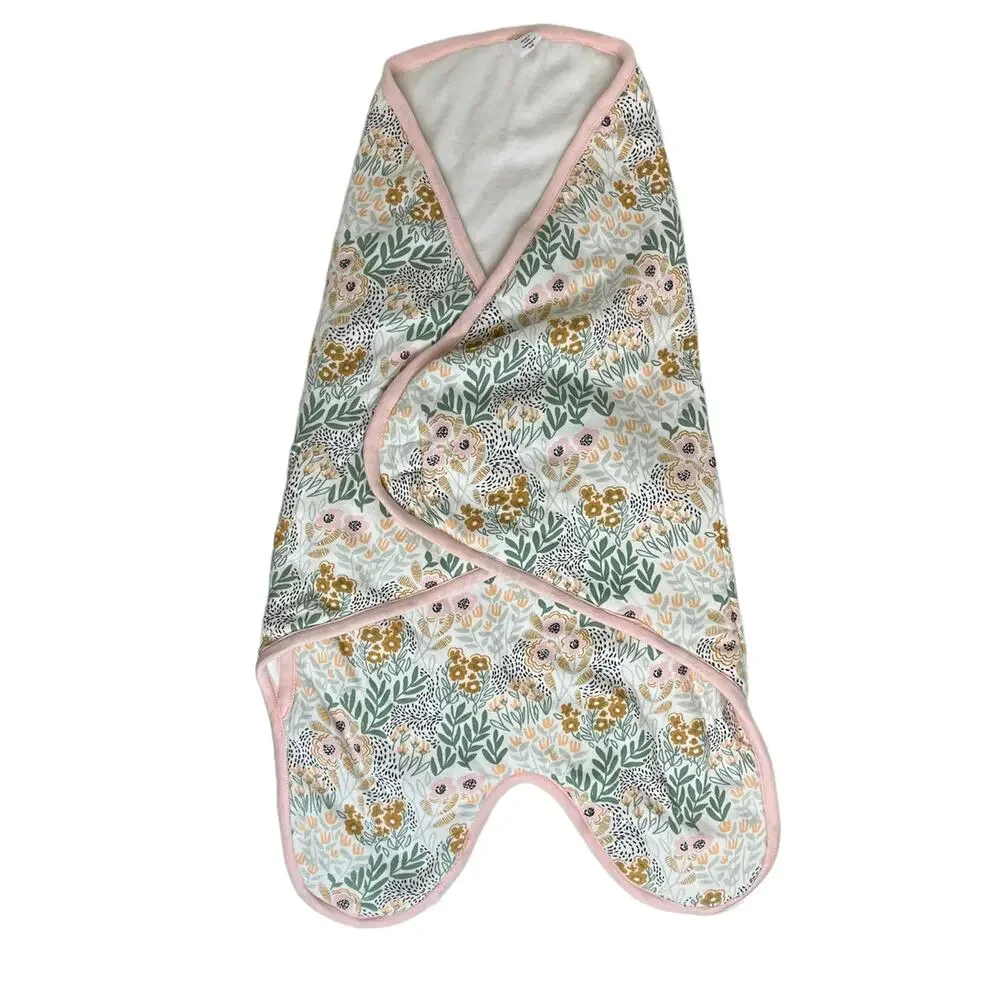 Nordstrom COTTON WRAP BABY BUNTING | NWT | White Pink Wildflowers Print - Picture 11 of 11